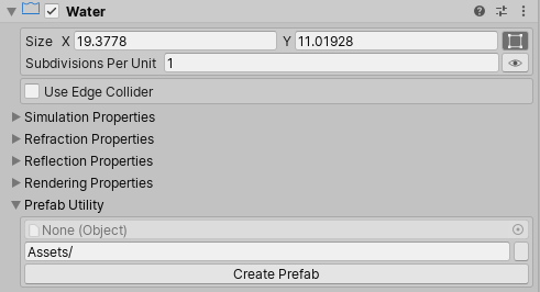 "Water Component Prefab Utility"